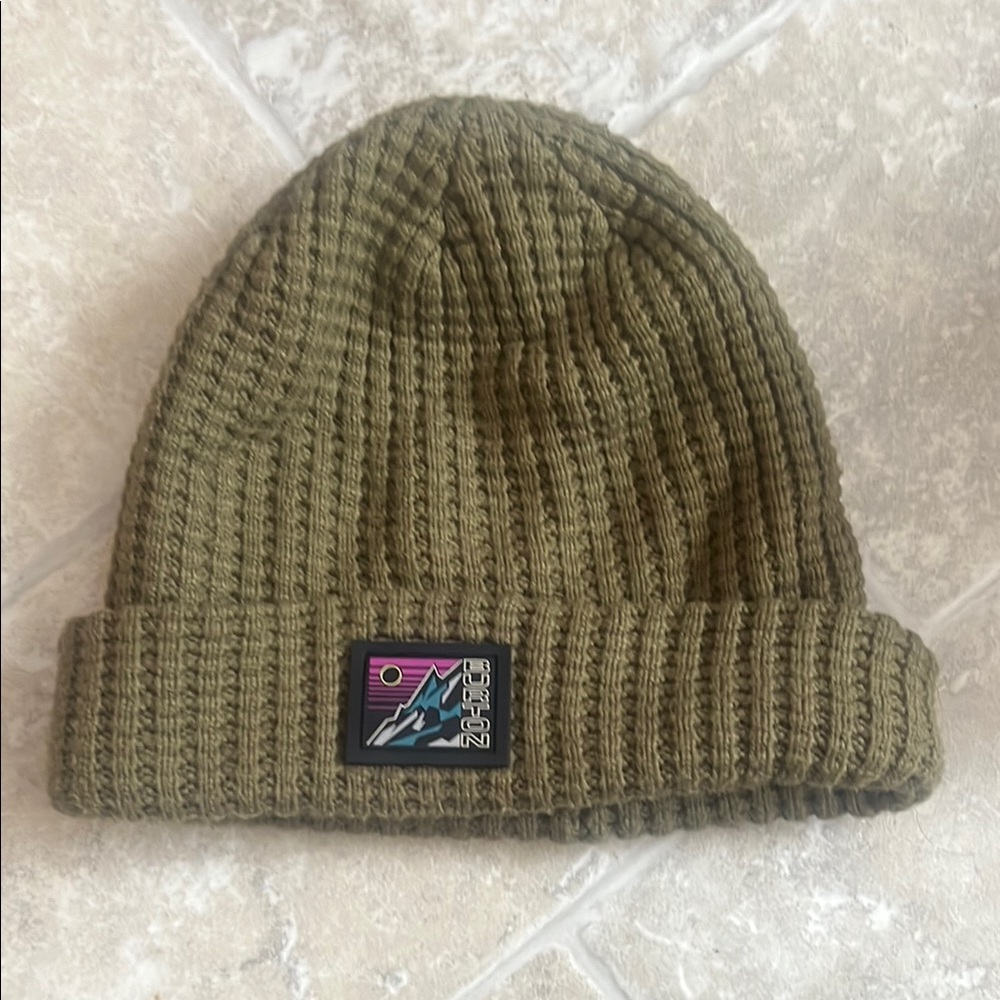 Olive Green Knit Burton Beanie